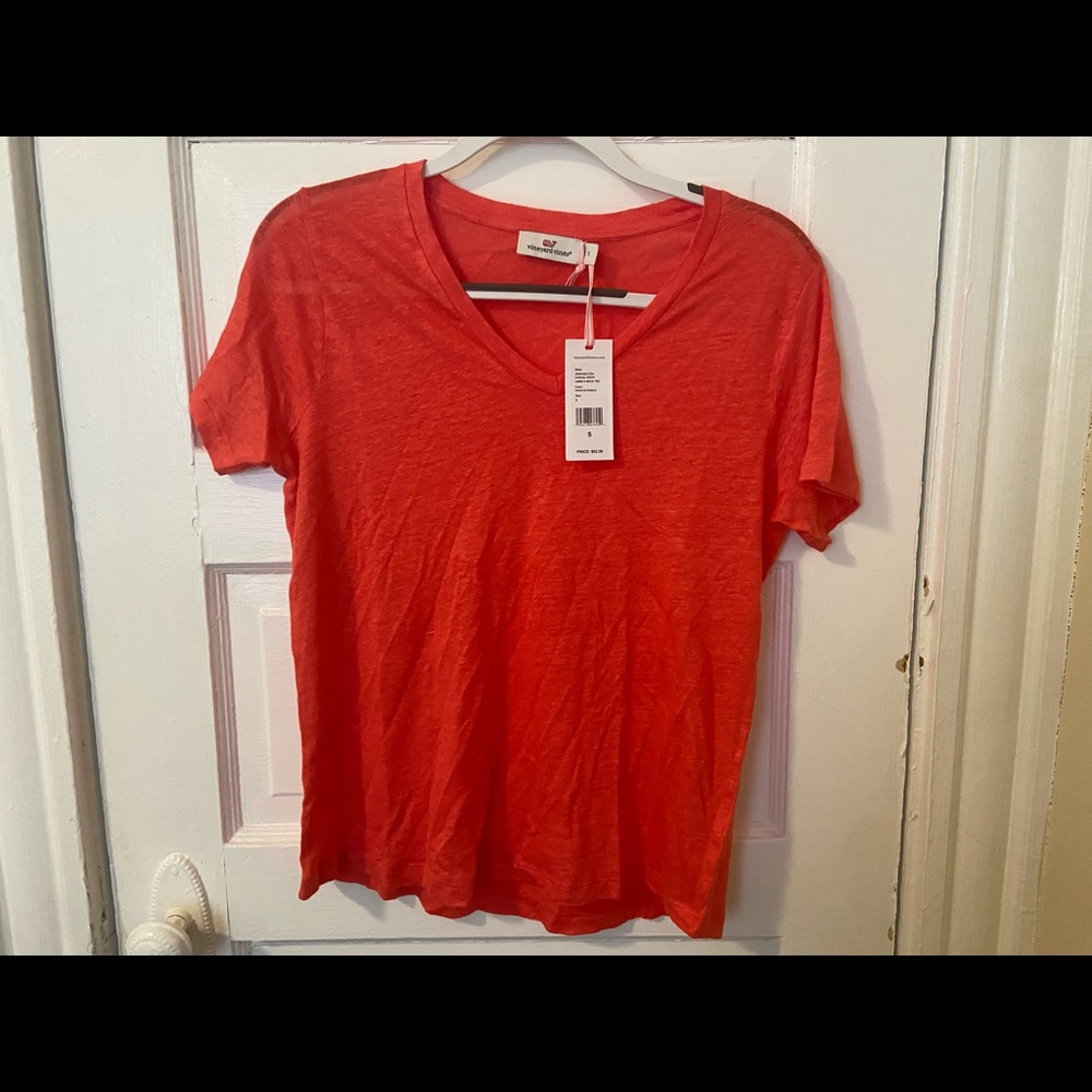 NWT vineyard vines 100% linen t shirt